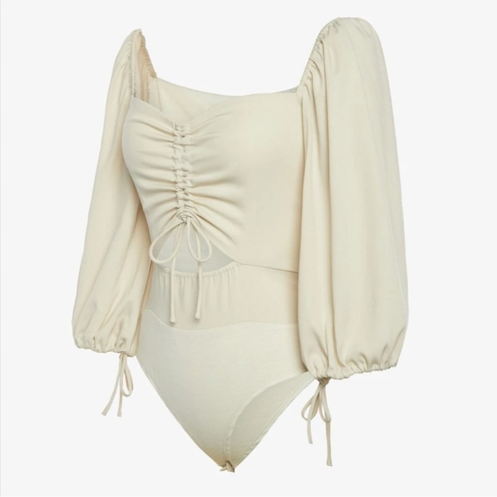 Lani The Label Michelle Bodysuit Puff Sleeve Sweatheart‎ Neck Cut out Size Xs... - Picture 2 of 10